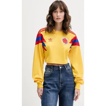 Pánské tričko adidas Originals tričko s dlouhým rukávem ženské Colombia KE2299 žlutá 17X, vel. L