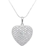 Přívěsek Srdce se Zirkony z Bílého Zlata 7151270