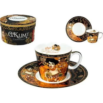 Carmani® Šálek s podšálkem na espresso 100 ml - Gustav Klimt - Adele Bloch