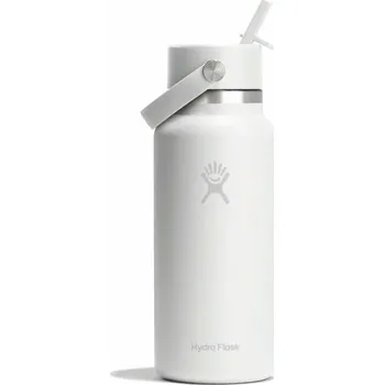 Termoska Termolahev Hydro Flask Wide Flex Straw Cap 32 oz Barva: bílá/stříbrná