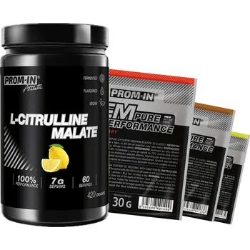 Aminokyselina AKCE Prom-In L-Citrulline Malate 420 g citron + ZDARMA 3x CFM Pure Performance 30 g