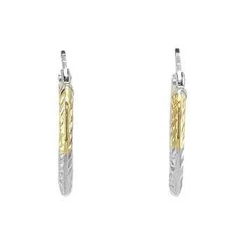 Náušnice Kruhové Náušnice z Kombinovaného Zlata 7121775