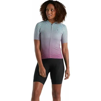 cyklistický dres Dres Specialized Dres Specialized SL Bicycledelics dámský kr.r. ice papaya/pro blue XL XL