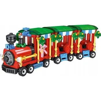 ostatní stavebnice STAVEBNICE VÁNOČNÍ VLÁČEK - 385 DÍLKŮ