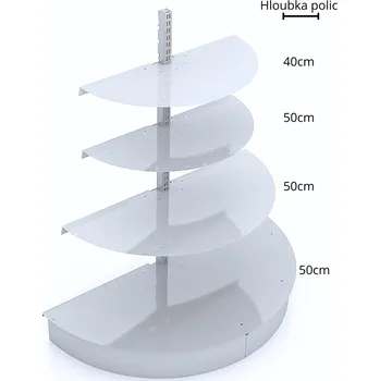Knihovna Regál čelní 50/50/50/40cm bílý