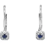Zlaté náušnice se safíry a diamanty 2020550