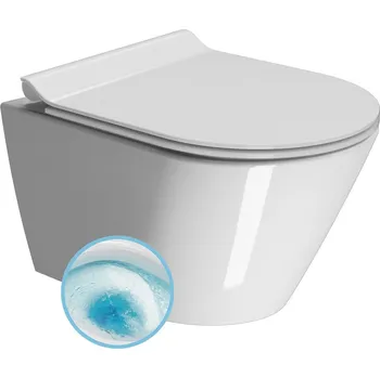 Klozet KUBE X závěsná WC mísa, GeniusFlush, 36x50cm, bílá ExtraGlaze