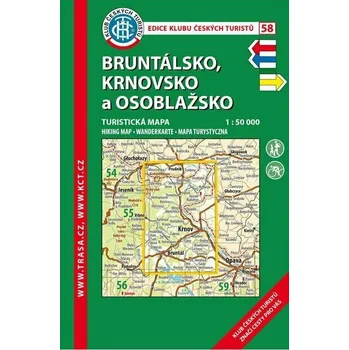 Mapa KČT (58) 1:50 Bruntálsko, Krnovsko