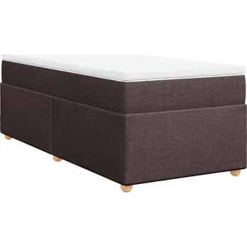 Postel Čalouněná jednolůžková postel VidaXL 90x200 cm, odstíny hnědé