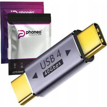 Datový kabel ADAPTÉR PŘECHODKA PHONEO PRO POČÍTAČ, TV, TELEFON USB-C NA USB-C 40 GBPS