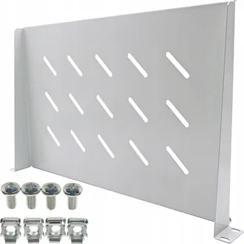 Racková skříň Police do serverové skříně Rack CMR 19" 1U 300mm pevná perforovaná šedá