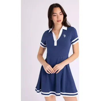Dámské šaty U.S. Polo Assn. dámské šaty FIT AND FLARE modré L