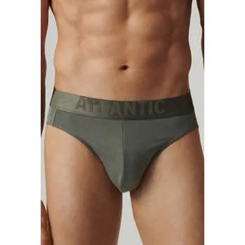 Pánské spodní prádlo Pánské slipy Atlantic MP-1585 Barva: Zelená, Velikost: L