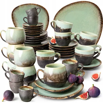 Jídelní set JÍDELNÍ SERVIS KÁVOVÝ A SNÍDAŇOVÝ PRO 6 OSOB 42 dílů PRIMA KONSIMO