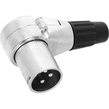 Audio kabel ADAM HALL XLR konektor 3-PIN úhlový samec (stříbrný)