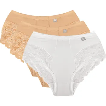 Dámské spodní prádlo Kalhotky Wol-Bar Diamond 3506 3 pcs Barva: Béžová, Velikost: M