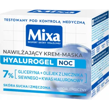 Pleťový krém Mixa Hyalurogel Hydratační Krém-Maska na Noc 50 ml