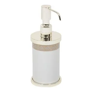 Dávkovač mýdla Dávkovač mýdla Porcelaine volně stojící se stříbrným potahem