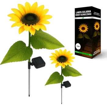 Venkovní osvětlení Solární Lampa Slunečnice LED - Sada 2 dekorativních zahradních lamp