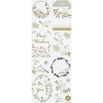 samolepka Samolepky samolepky Zlatí ptáčci