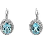 Náušnice s Topazem z Bílého Zlata 7122748