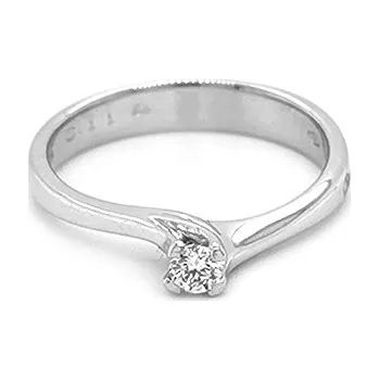 Prsten Zlatý Zásnubní Prsten s Diamantem 2010214