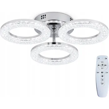 Stropní svítidlo stříbrná industriální 3-bodová LED s dálkovým ovládáním