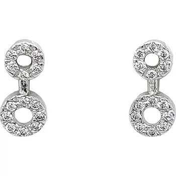 Náušnice Náušnice se Zirkony z Bílého Zlata 7120277