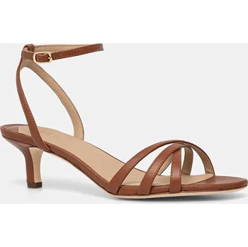 Dámské sandále Lauren Ralph Lauren sandály kožené Kendyl Kttn 802P10397001.200 hnědá 88X, EUR 39