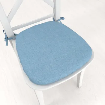 Podsedák Oblý podsedák BKW-256 Světle modrý žíhaný - 39x37x3 cm