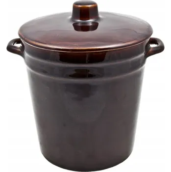 Hrnec Hrnec kameninový 2 L vysoký s víkem Krystynka