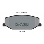 Sada brzdových destiček, kotoučová brzda PAGID T0350N