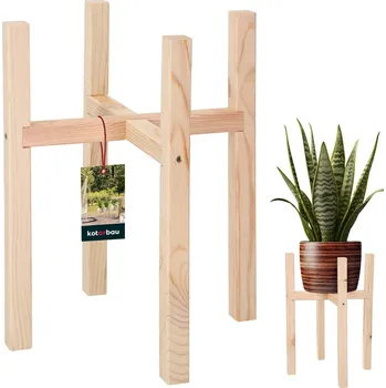 Stojan na květiny Dřevěný stojan na rostliny v květináči 29x38 cm - 29x38 cm