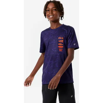 Pánské oblečení DECATHLON Dětské sportovní tričko prodyšné 8 LET FIALOVÁ