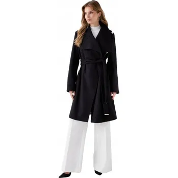 Dámský kabát COAST DÁMSKÝ ČERNÝ KLASICKÝ KABÁT S PÁSKEM