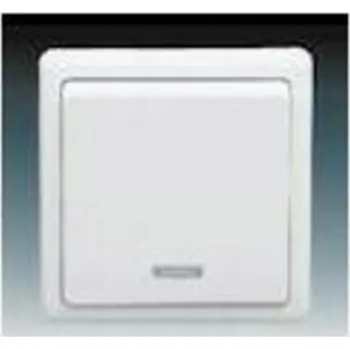 vypínač ABB Jednopólový vypínač s doutnavkou - světle bílý 3553-21289 B1