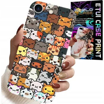 Pouzdro na mobilní telefon POUZDRO PRO IPHONE SE / SE2 - ZADNÍ KRYT S POTISKEM ROZTOMILÝCH KOČEK, KOČKY, KRYT