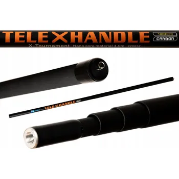 Podběrák TYČ K PODBĚRÁKU RUMPOL 4M TELESKOPICKÁ UHLÍKOVÁ RUKOJEŤ 400 CM CARBON