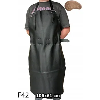 Pracovní zástěra Kožená zástěra F42 s popruhem, svářečská, ochranná, zámečnická, kovářská SAKO