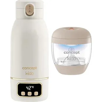 Ohřívač a sterilizátor Concept Cestovní ohřívač na vodu a mléko KIDO OC4000 + Concept Sterilizátor dudlíků UV KIDO SD4010 + DOPRAVA ZDARMA