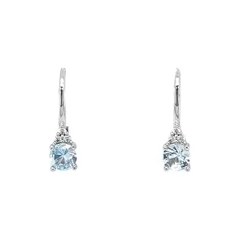 Náušnice Náušnice s Topazem z Bílého Zlata 7121037