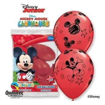 Balónek Balónky Qualatex myšák Mickey 30 cm 6 kusů
