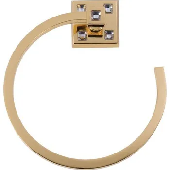 Držák na ručník Kruh na ručník Tria s potahem 24k zlata