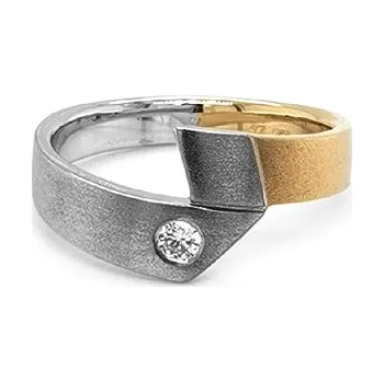 Prsten Zlatý Prsten s Diamantem 2010507