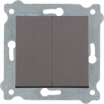 vypínač EXEN Schodišťový Dvojitý Vypínač Pod Omítku Mocha 211/15E