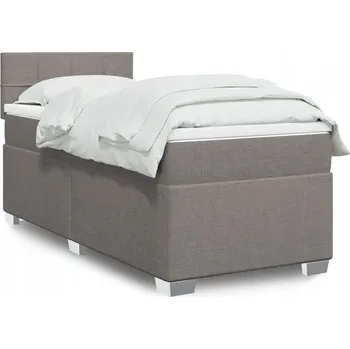 Postel Čalouněná jednolůžková postel VidaXL 90x200 cm, béžové odstíny