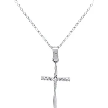 Přívěsek Zlatý Přívěsek Kříž se Zirkony 7151359