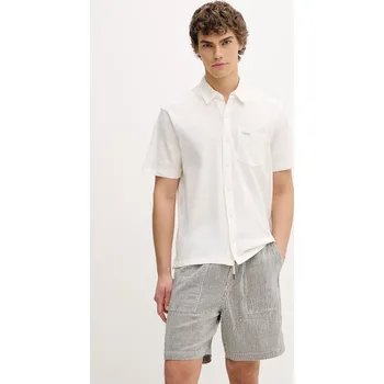 Pánská košile Guess Jeans košile pánská bavlněná M6GP02.KE731 béžová 01X, vel. XL