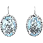 Náušnice s Topazem z Bílého Zlata 7120074