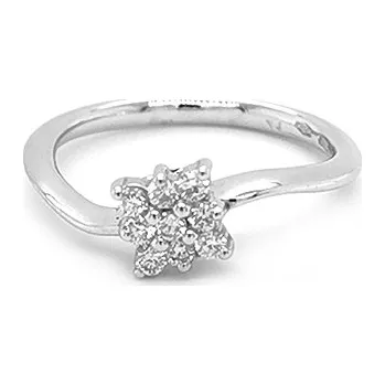 Prsten Zlatý Prsten s Diamanty 2010934